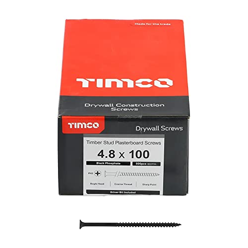 TIMCO PH2 Philips Coarse Drywall Screw - 4.8 x 100 - Grey - Box of 500
