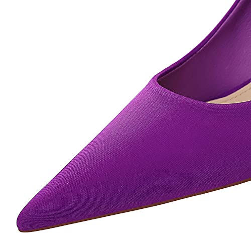 WENJIAZHIZHI Solid Platform Dressy Pumps Stiletto High Heels Shoes for Women Sexy Closed Toe Slip-On Loafers4