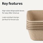 Amazon Basics Boîte à litière pour chats jetables, voyages multi-usages & Boite à la maison, 6-Pack, grand 36.5cm x 46cm