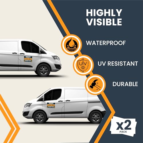 Image of Magnet Me Up Caution Frequent Stops Delivery Driver Magnet Decal, 2PK, Large 12x18 inch, Heavy Duty Automotive Magnet for Car, Any Magnetic Surface, Flex Delivery Driver, Crafted in USA