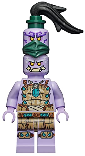 Ninjago: PoulErik Minifig con 2 teste, pugnale e scudo tribale - Lego - Immagine 1