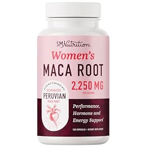 Organic Maca Root Capsules for Women | Peruvian Maca 2250MG Extra Strength | Red, Black & Yellow Maca Pills with Black Pepper | Herbal Supplement to Support Energy, Hormone Balance, & Menopause