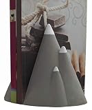 Summit & Reed Concrete Heavy Bookends Decorative Mountain Design. Great for Mountain Nursery Decor a