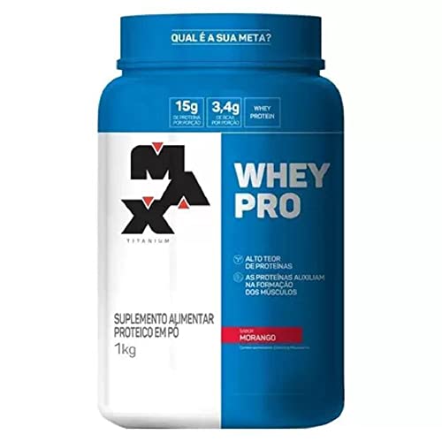 WHEY PRO CONCENTRADO (1KG) - MAX TITANIUM - Baunilha