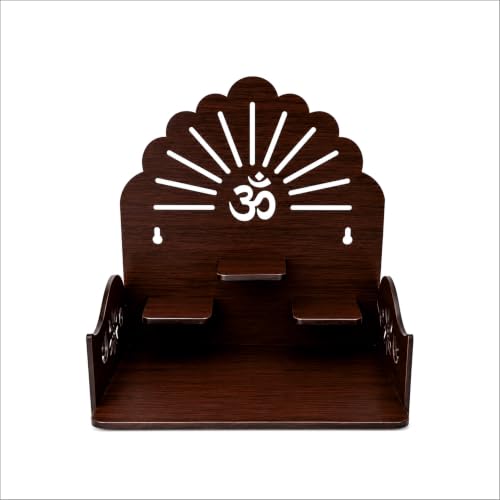 WRAPPING STUDIO Wooden Wall Mounted Home Temple for Pooja | Brown...