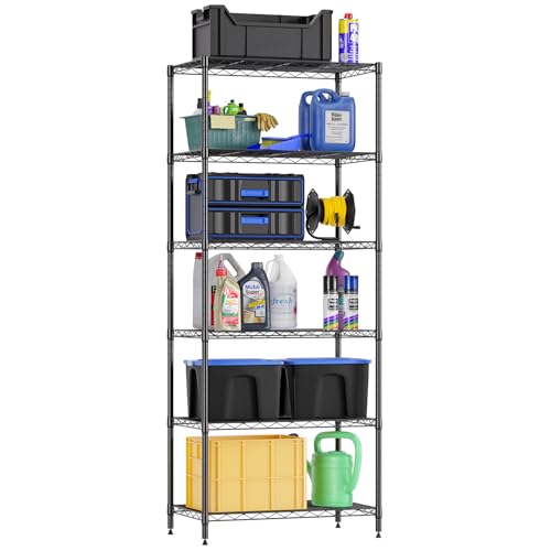 FDW Adjustable Wire Shelving Unit Black
