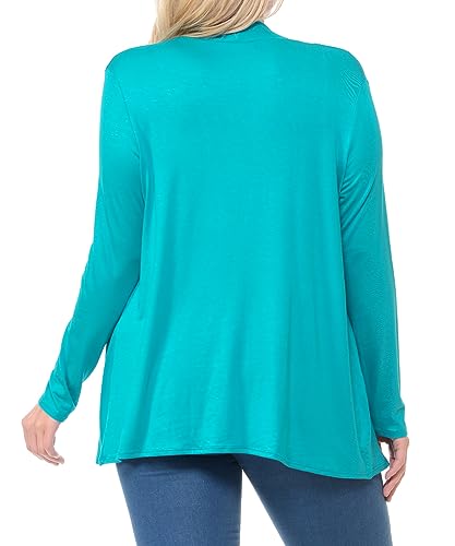 Image of Pastel by Vivienne Women's Long Sleeve Jersey Plus Size Cardigan