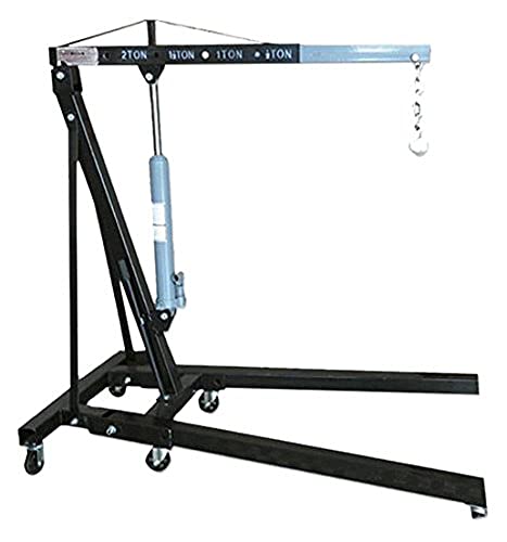 JBM GRÚA DE 2 TONELADAS Plegable, Color: Negro, Dimensiones: 143 x 59 x 17 cm