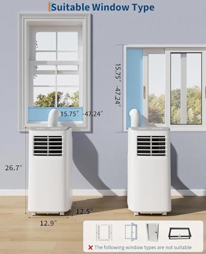 Image of Garvee 3-in-1 Portable Air Conditioner, 8,000 BTU Portable AC Unit with Cooling, Dehumidifier & Fan for Rooms up to 350 sq.ft with Remote Control, Sleep Mode, 24H Timer & Window Kit