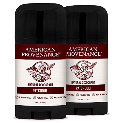 American Provenance All Natural Deodorant For Men - Aluminum Free Deodorant For Men That Lasts All Day - Made In The Usa With Essential Oils & Cruelty Free - Patchouli (2 Pack) #TOP10