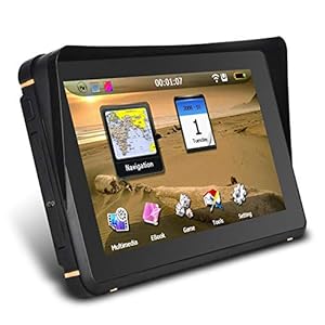 Navegación 2 en 1 para motocicleta / automóvil Navegación GPS impermeable para automóvil, GPS para vehículos, Sistema de navegación por satélite para motocicletas con kit de montaje, Recordatorio de