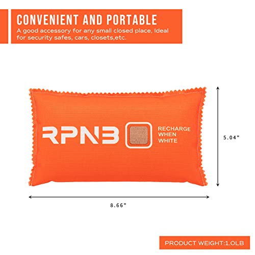 Rpnb Silica Gel Dehumidifiers,Microwave Fast Reactivated Moisture Absorber Packets Large, Reusable Bag For Gun Safes & Cabinets,Home Closets, Garage Storage And Cars,450G,Orange #TOP1
