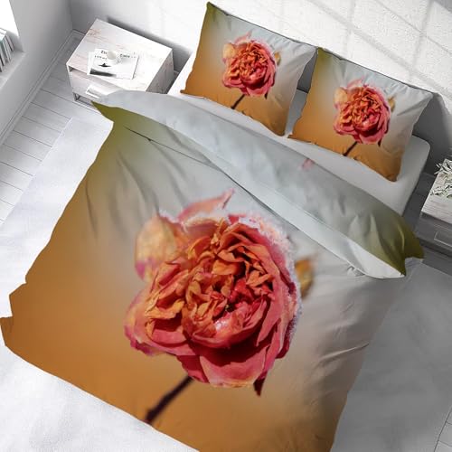 Housse de couette fleur rose 90x190 pour transformer l'ambiance d'une chambre d'adolescente