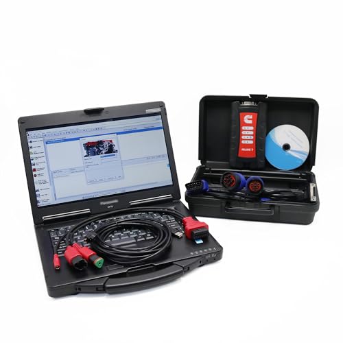 for Cummins Inline 7 Driver Datalink Adapter Kit Truck Engine Diagnostic Tool with v9.0 Software (Tool with Laptop)