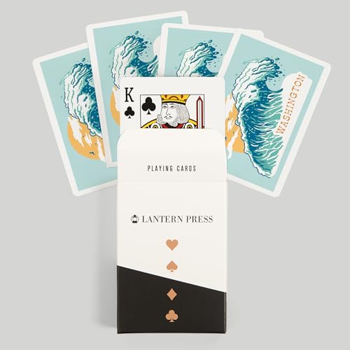 Lantern Press Washington, Distressed Ink, 52 cartas póker miniatura 6