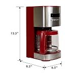 Kenmore 40707 12 Cup Programmable Coffee Maker in Red - Image 3