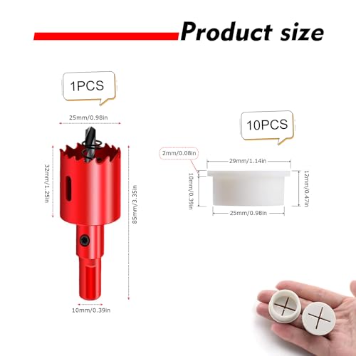 10 Stück Schreibtisch Kabeldurchführung,25mm Kabeldurchführung Weiß,Mit 1 Lochsäge,Für Ordentlichen Arbeitsplatzkabel-Management