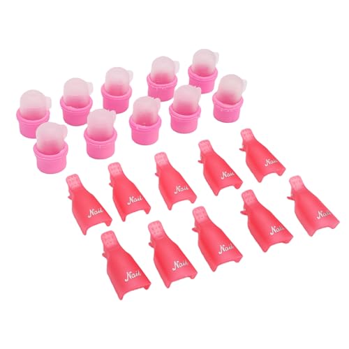Clips para quitaesmalte en gel 10 piezas rosa miniatura 5