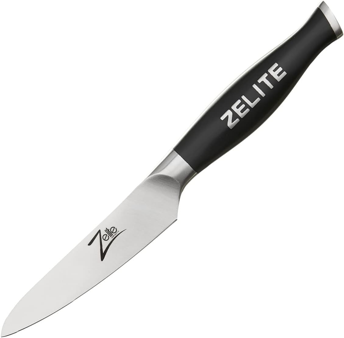 Zelite Infinity Paring Knife | Steel | Razor Sharp | Superb Edge Retention | Stain & Corrosion Resistant Chef Knives | Leather Sheath | Comfort Pro | 4 Inches
