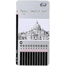 SEIWEI Drawing Sketch Pencils Set 4H 2H H HB B 2B 4B 6B 8B 10B 12B 14B Art Supplies for Drawing Art Sketching Shading Artist Pencils, 12 Count Black