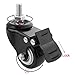 4 Pack of 2 Inch Stem Casters, Abuff M10 Heavy Duty Swivel Casters Loading 440 Lbs (2 with Brakes & 2 Without) for Shopping Carts, Hand Trolley, Tools, Movable Furniture