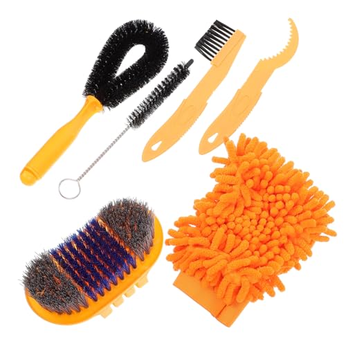 KOMBIUDA Comprehensive Bike Kit 6pcs Bike Chain Cleaner Brush Set Deep Clean for Bike Parts