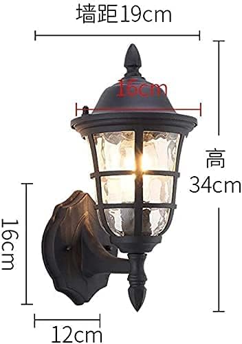 NZDY Rustic Rustic Wall Lamp Old Outdoor Glass Lantern Retro Waterproof Wall Lamp Rainproof Exterior Villa Garden Porch Apply E27 Landscape Lighting P Wall Lamp photo 3