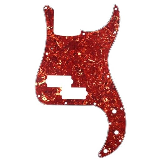 Musiclily 13 Agujeros Precision Bass Pickguard Golpeador para Fender American/México Standard Bajo Estilo P, 4 capas Vintage Tortoise