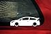 bajar de silueta de coche – adhesivo para Citroen C4 Coupe VTI, VTS 1st Gen