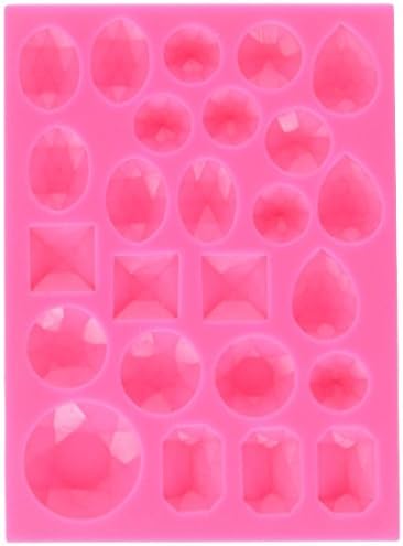 NY Cake Silicone Mold-Assorted Gem, Large -25 Cavities.
