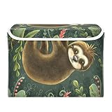 innewgogo Lindos cubos de almacenamiento de perezosos con tapas para organizar canastas, cubo con cubierta con asas, caja de almacenamiento de tela Oxford para mascotas juguetes