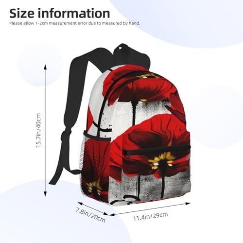 Sac à dos imperméable et décontracté à motif fleuri pour fac - 3