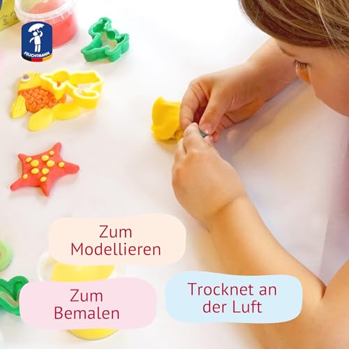 Feuchtmann MEINE LIEBLINGSKNETE | Knetset 4 x 150g | vegane glutenfreie Knete | Kinderknete ungiftig | Spielknete für kreatives Spielen ab 2 Jahren