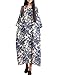 Mordenmiss Women's Printing Dress Travel Line Clothing Medium Style 1-Blue