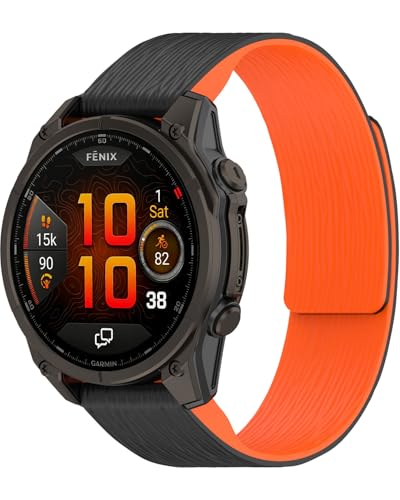 20mm �o���h Garmin Fenix/Instinct/Descent Mk3 �Ή� ���C�V���R�� �x���g �}�O�l�b�g �_�炩�� �h�� �y�� ���� �X�|�[�c�X�g���b�v �K�[�~�� Fenix8 43MM/Fenix 7S/Fenix 6S/Fenix5