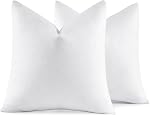 MIULEE 20x20 Inserts d'oreiller, boîte de 2 Feuilles d'oreillers à jet de plumes, tissu décoratif en coton fluffy pour canapé-lit salon