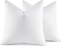 MIULEE 22x22 Down Feather Pillow Inserts Set of 2 - Premium 1160g Fluffy Throw Pillows for Couch Sofa Bed, White Cotton Cover