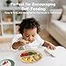 Eascrozn 6 Pack Toddler Utensils, kids Silverware with Silicone Handle, 18/8 Stainless Steel Children Safe Spoons and Forks Set Baby Feeding Essentials, Dishwasher Safe