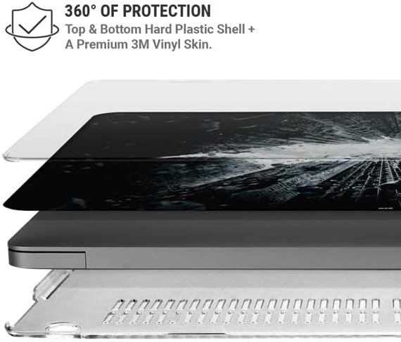 Skinit Case + Skin Compatible with MacBook Pro 14in (2021) - Officially Licensed Warner Bros Batman Dark Knight Rises Design