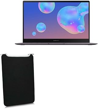 BoxWave Case Compatible with Samsung Galaxy Book S - SlipSuit, Soft Slim Neoprene Pouch Protective Case Cover - Jet Black
