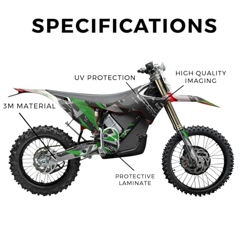 Image of Stark Varg MX 2023-2025 Graphics Kit Wrap - Grunge Star Green - Varg MX Skin - Premium 3M Vinyl Protective Wrap Decal Cover - Easy to Apply | Crafted in The USA by MightySkins