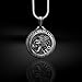 BySilverStone - Leo with Memento Mori Mens Coin Necklace, Silver Handmade Pendant Jewelry