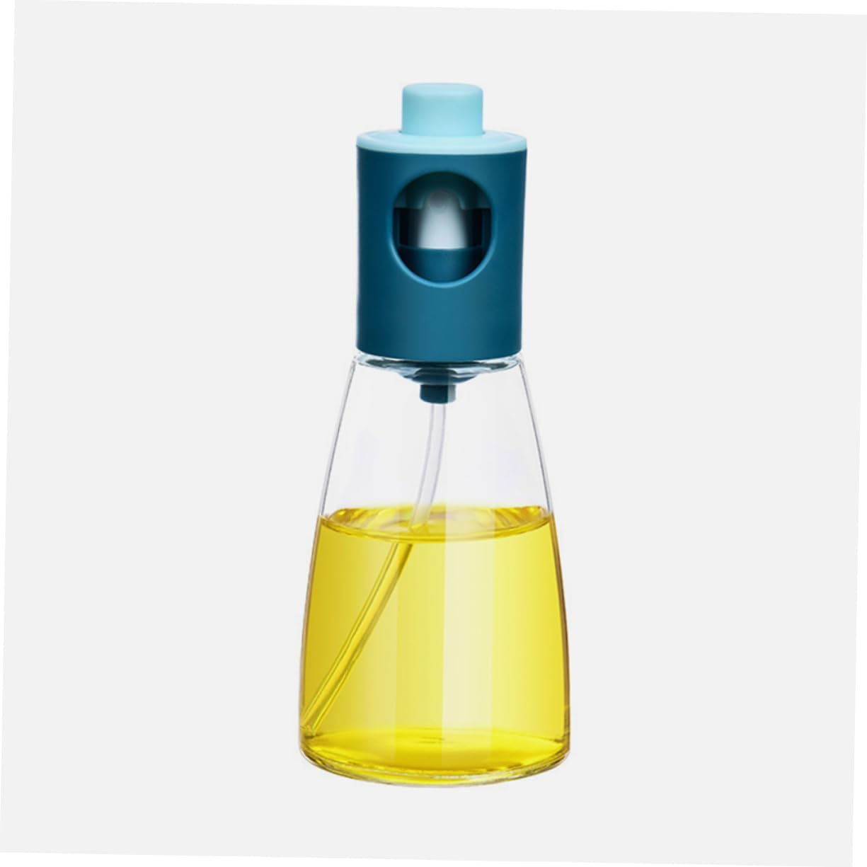 VALICLUD 2Pcs Press Type Oil Sprayer Bottles for Kitchen Cooking Even Spray Control Leak Glass Dispenser with Lid Suitable for Soy Sauce and Low Calorie Healthy Diet