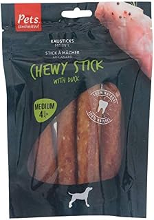 Pets Unlimited Chewy Sticks with Duck Medium, 4pc transparent