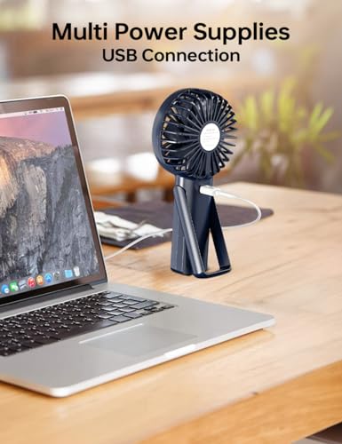UN1QUE Mini Handheld Fan 1800 mAh Navy Blue - Image 6