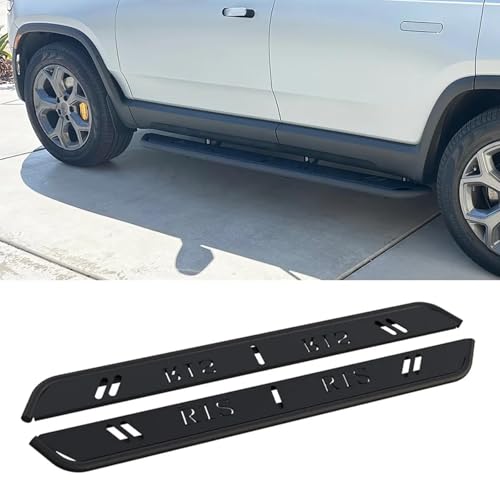 EVbase-ev 2PCS Running Boards fit for R1S Door Side Steps Compatible with R1S 2022-2024 Nerf Bars Pedal Intended for R1S Exterior Accessories(with Letters)