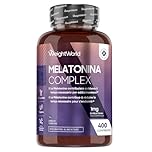 Melatonina 1mg con Camomilla, 400 Micro Compresse Vegane (1 Sola la Sera), 13+ Mesi di Scorta, Camomilla con Melatonina Complex, Vitamina B6, Magnesio e Passiflora, Senza Magnesio Stearato né Glutine