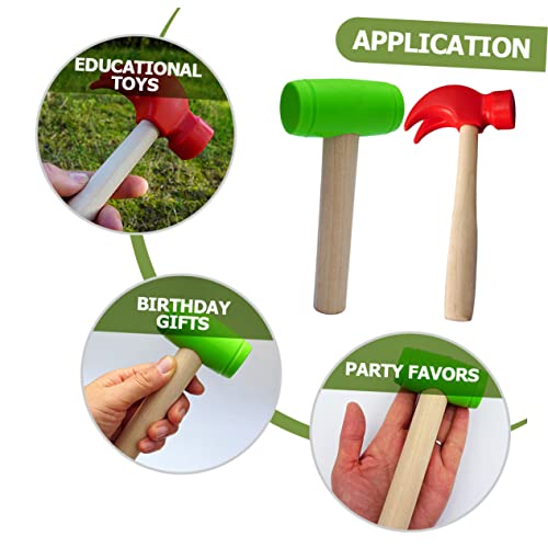 BESTonZON 12 Peças pequeno martelo de madeira presentes de natal brinquedo meninas brinquedo para me