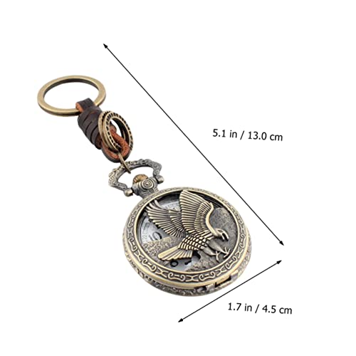 TENDYCOCO 2 peças, chaveiro, relógio, discagem, broche de liga, Conforme mostrado., 13X4.5CM