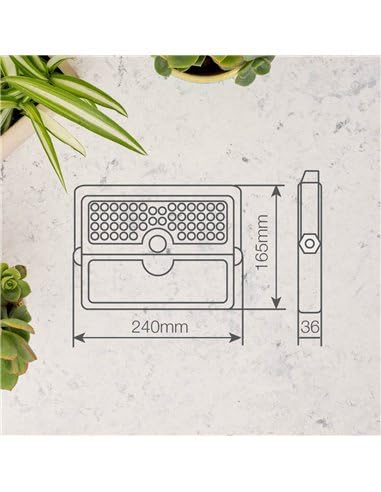 Cela Faretto LED solare con sensore di movimento e crepuscolare 6W 3000-4000 - 6000K IP54 Nero
